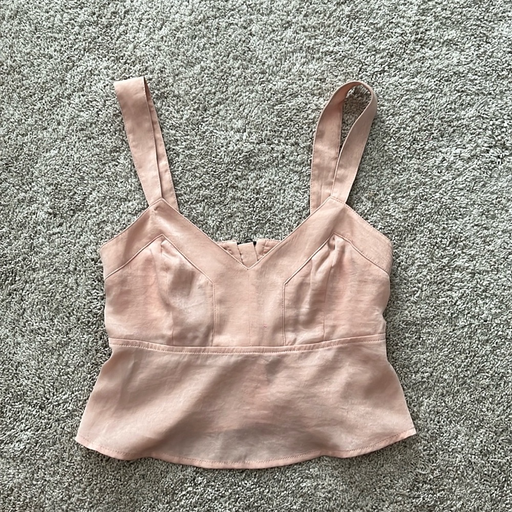 Leith light pink crop top